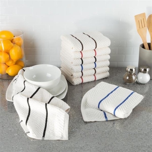 Lavish Home Lavish Home 69-02 28 x 16.5 in. 100 Percent Cotton Terry Kitchen Towel Wash Cloth Set - 8 Piece 69-02